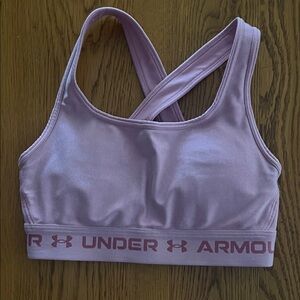 Under Armour Light Pink Cross-Back Bra